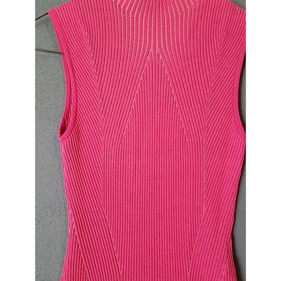 Acler Rickman Dress Sz 6 Berry Pink Ribbed Knit Midi Designer Bodycon EUC - Picture 7 of 10